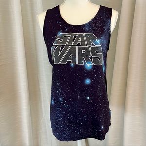 STAR WARS ROCK AND REPUBLIC Tank Top Glow in the Dark Logo Rhinestone Size Med